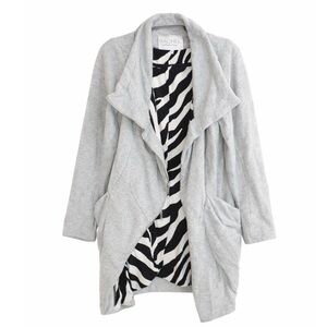 Rachel Roy Gray sweatshirt style jacket 10